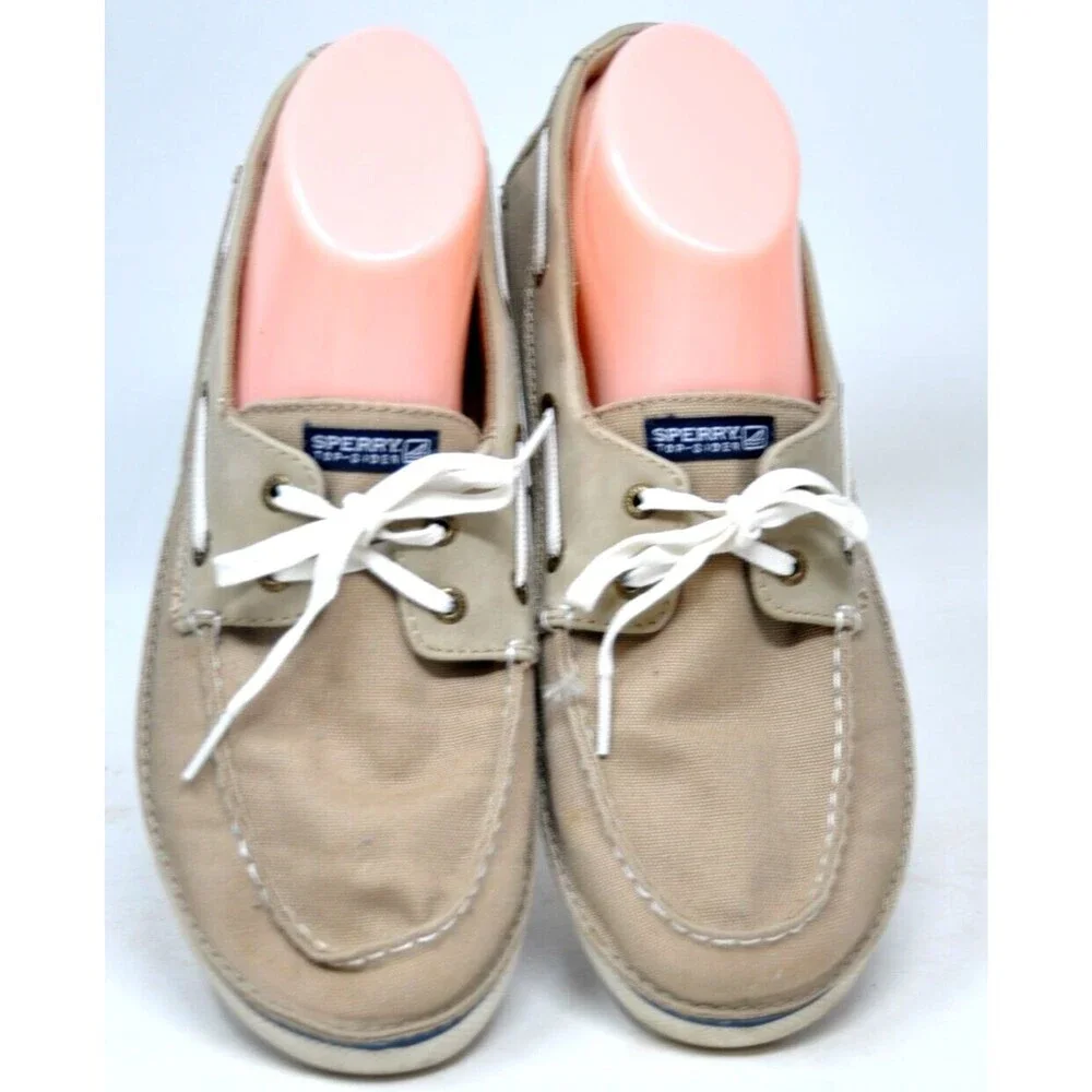 SPERRY TOP SIDER Boat Shoes Men's Size 7 M Cruz Slip On Khaki YB52484